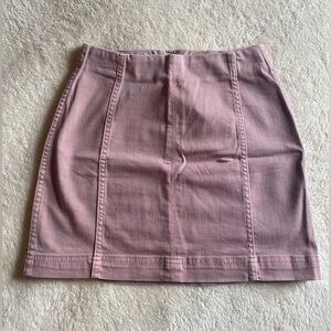 Pink Denim Skirt